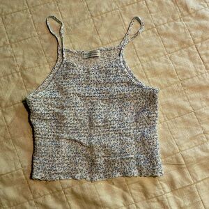 Blue floral tank top